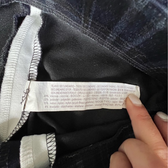 ZARA Trafaluc Collection Pant Slim fit plaid with stripe Size Medium EUC - Picture 6 of 6